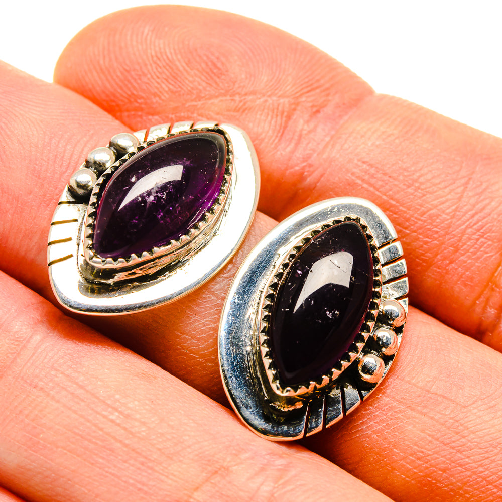 Amethyst Earrings handcrafted by Anasilvercos - EARR414132