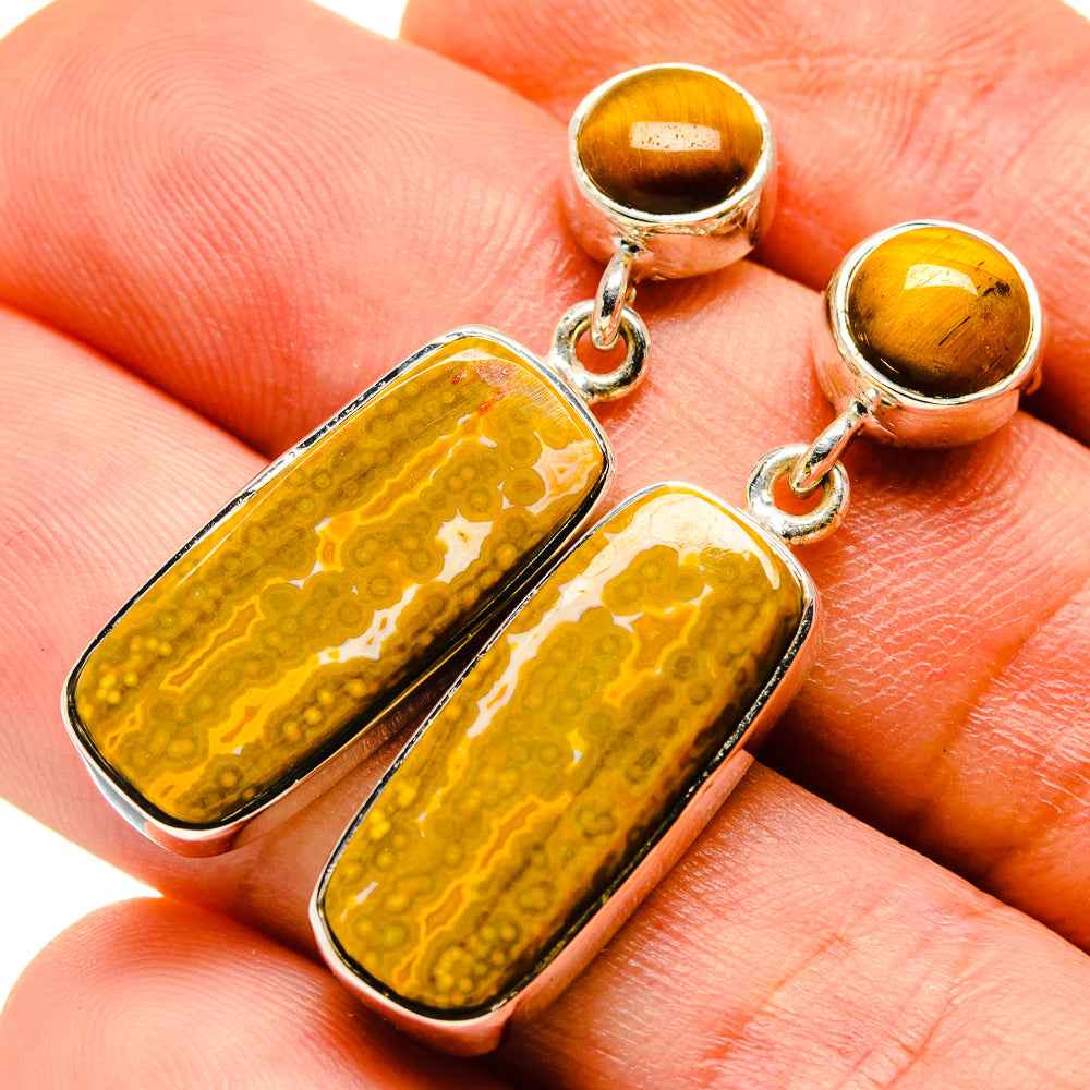 Ocean Jasper Earrings handcrafted by Anasilvercos - EARR414133