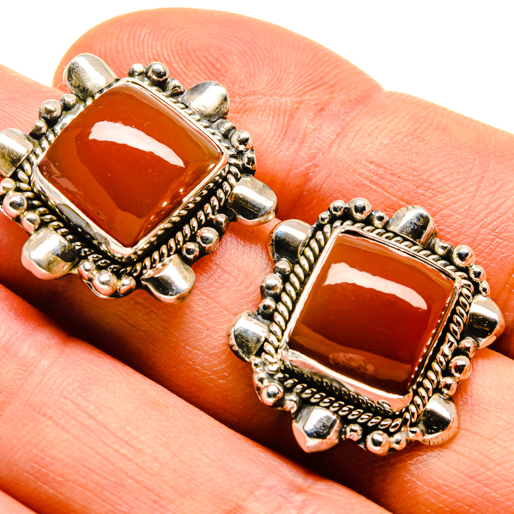 Carnelian Earrings handcrafted by Anasilvercos - EARR414138