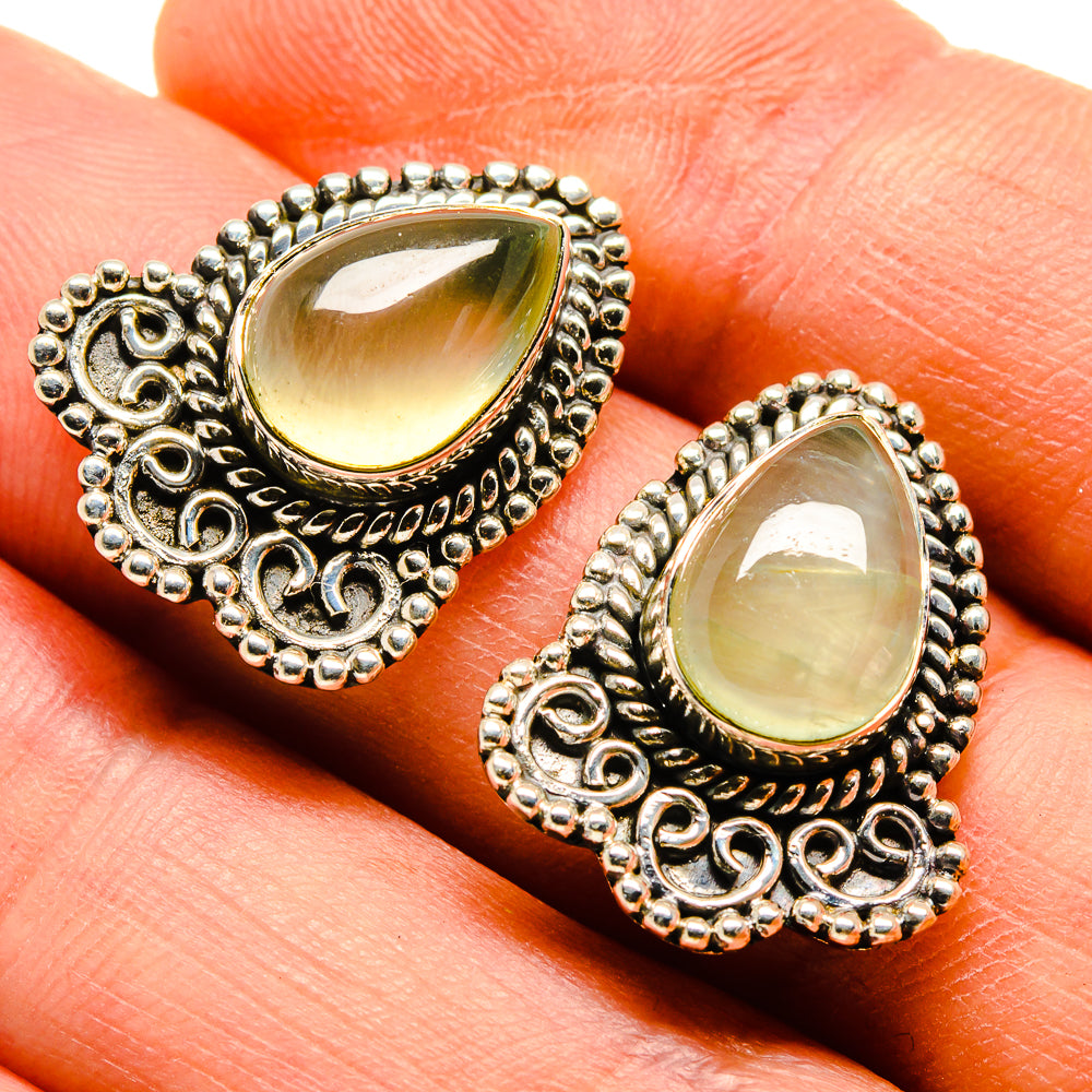 Prehnite Earrings handcrafted by Anasilvercos - EARR414139