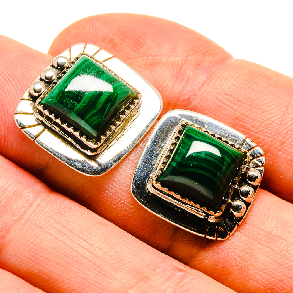 Malachite Earrings handcrafted by Anasilvercos - EARR414140