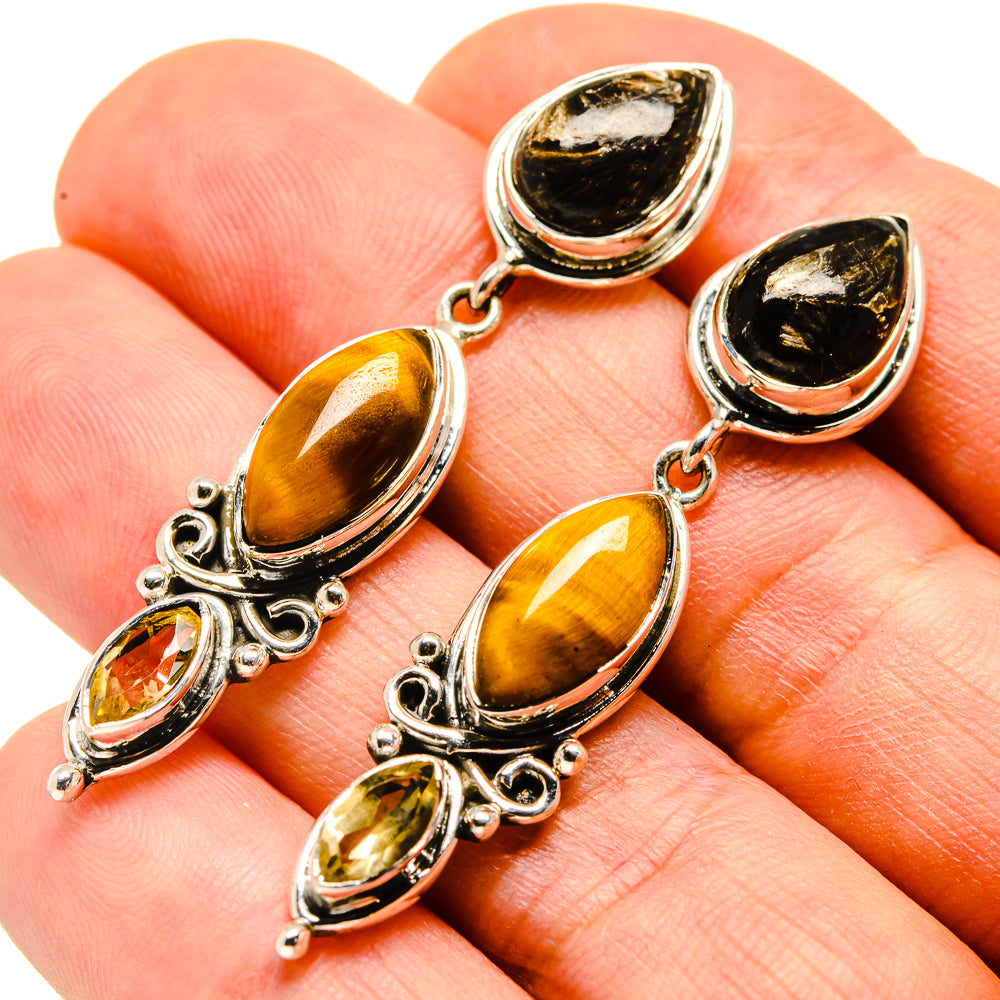 Tiger Eye Earrings handcrafted by Anasilvercos - EARR414141