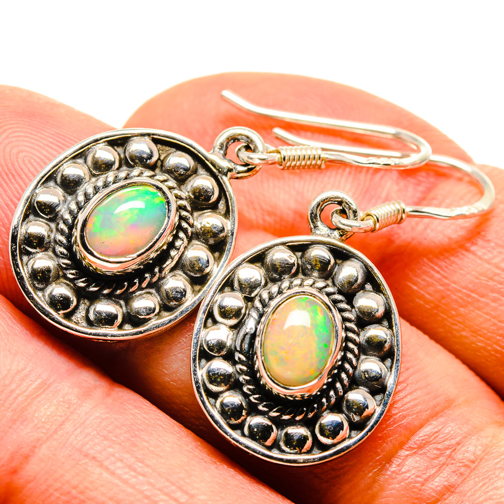 Ethiopian Opal Earrings handcrafted by Anasilvercos - EARR414152