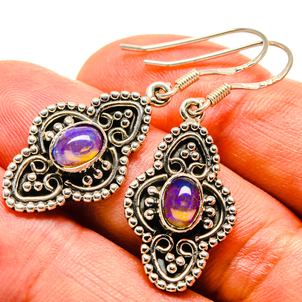 Ethiopian Opal Earrings handcrafted by Anasilvercos - EARR414154