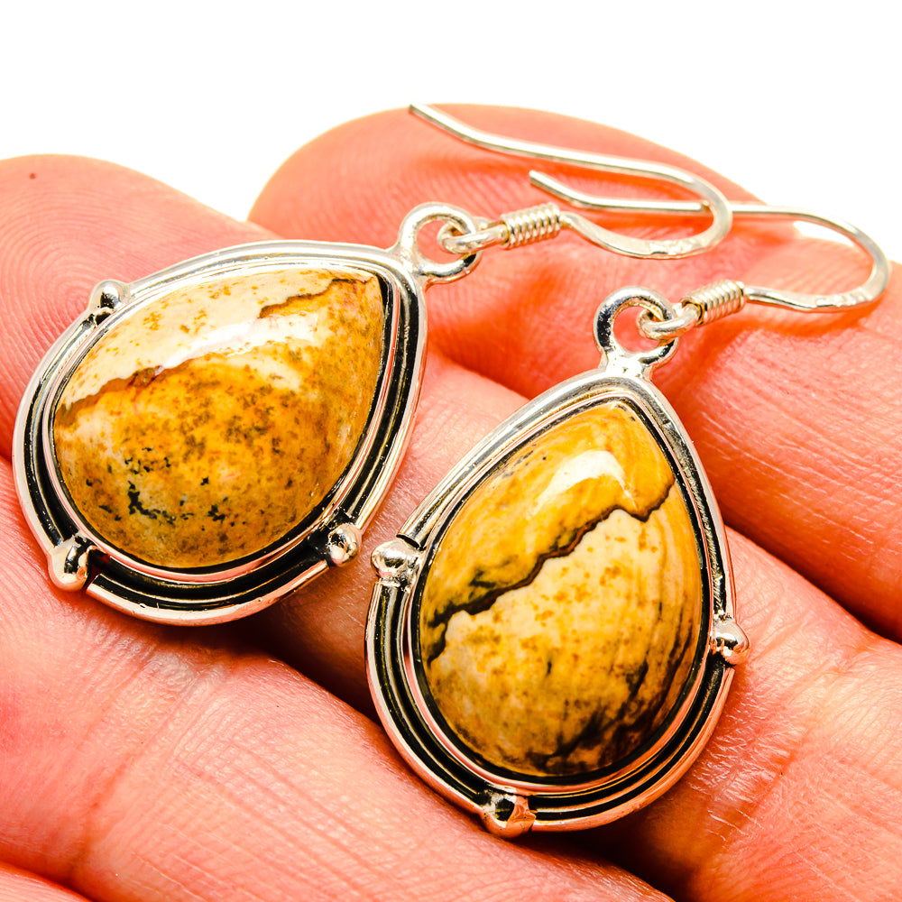 Picture Jasper Earrings handcrafted by Anasilvercos - EARR414161
