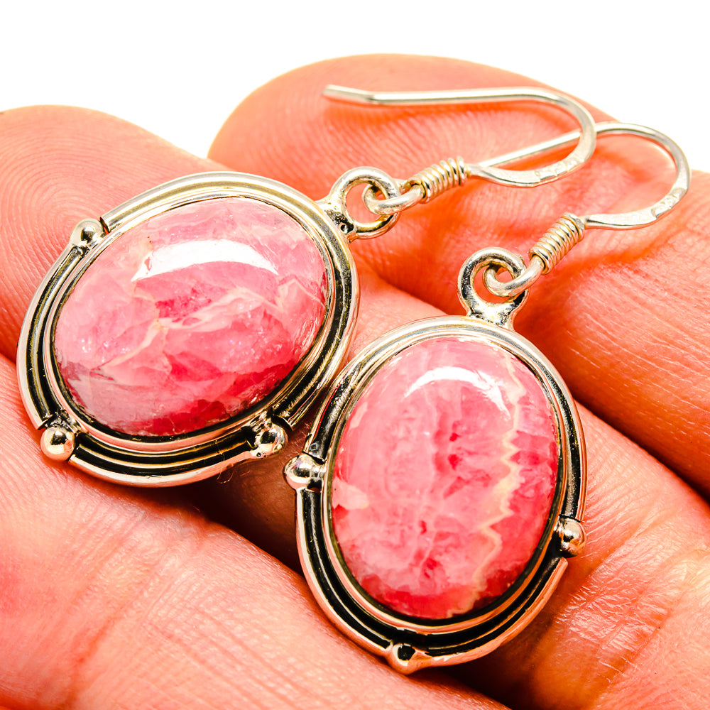 Rhodochrosite Earrings handcrafted by Anasilvercos - EARR414162