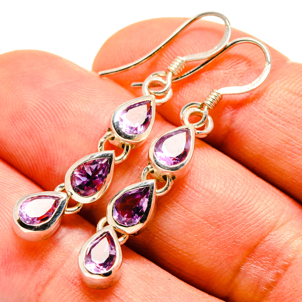 Amethyst Earrings handcrafted by Anasilvercos - EARR414167