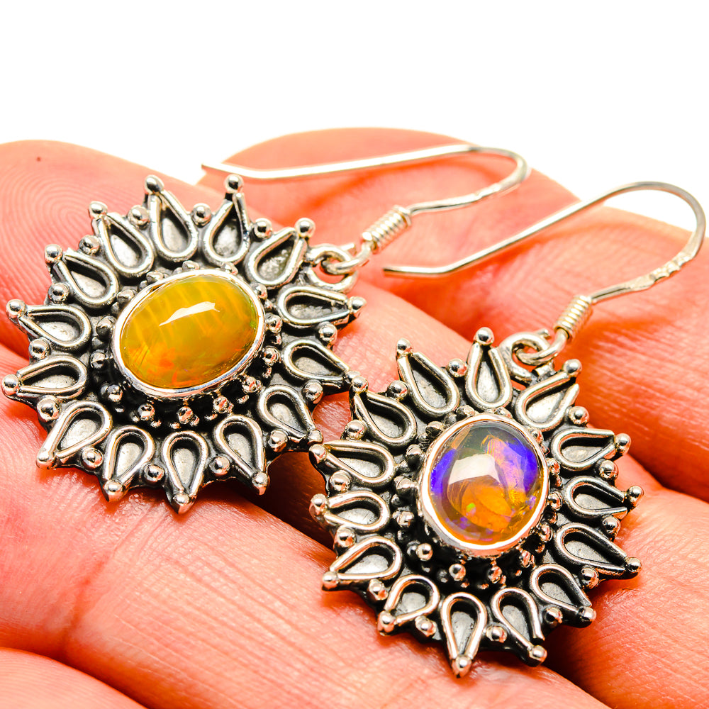 Ethiopian Opal Earrings handcrafted by Anasilvercos - EARR414168