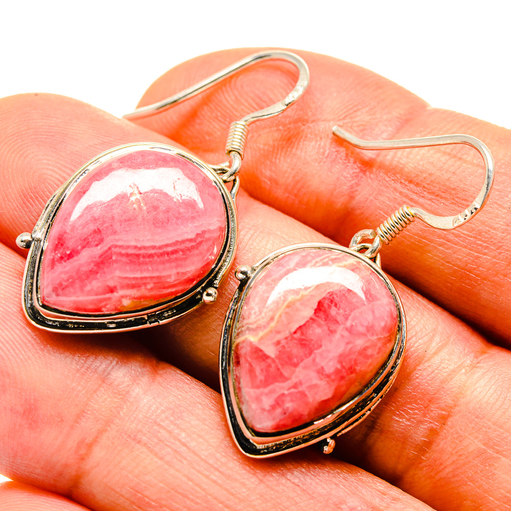 Rhodochrosite Earrings handcrafted by Anasilvercos - EARR414173
