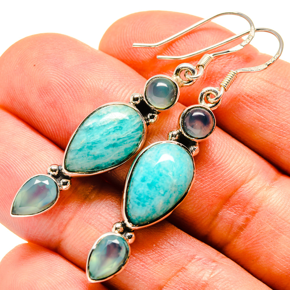 Amazonite Earrings handcrafted by Anasilvercos - EARR414187