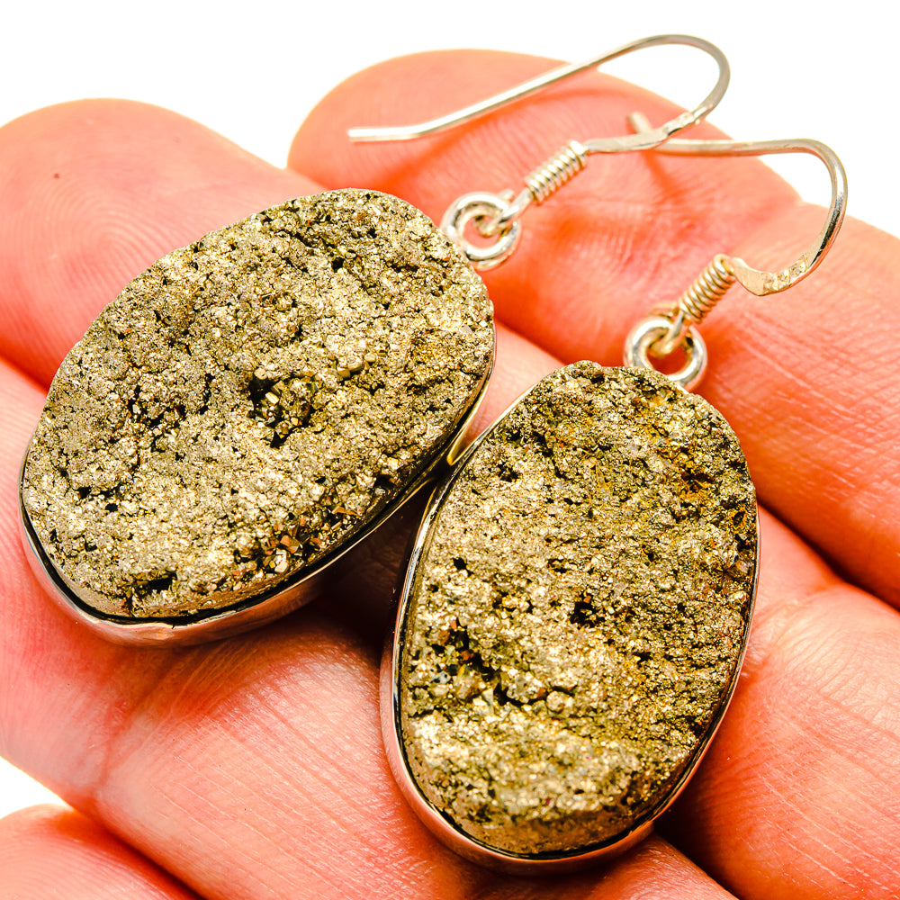 Pyrite Earrings handcrafted by Anasilvercos - EARR414191