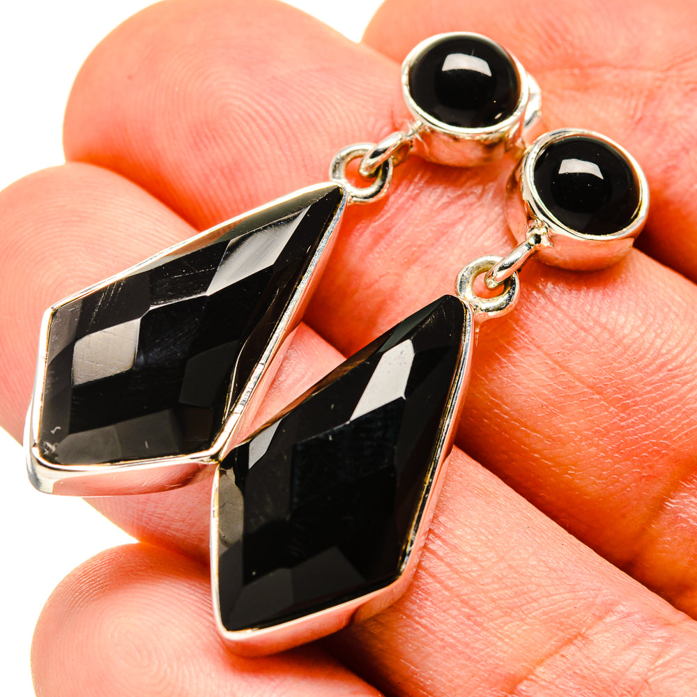 Black Onyx Earrings handcrafted by Anasilvercos - EARR414194