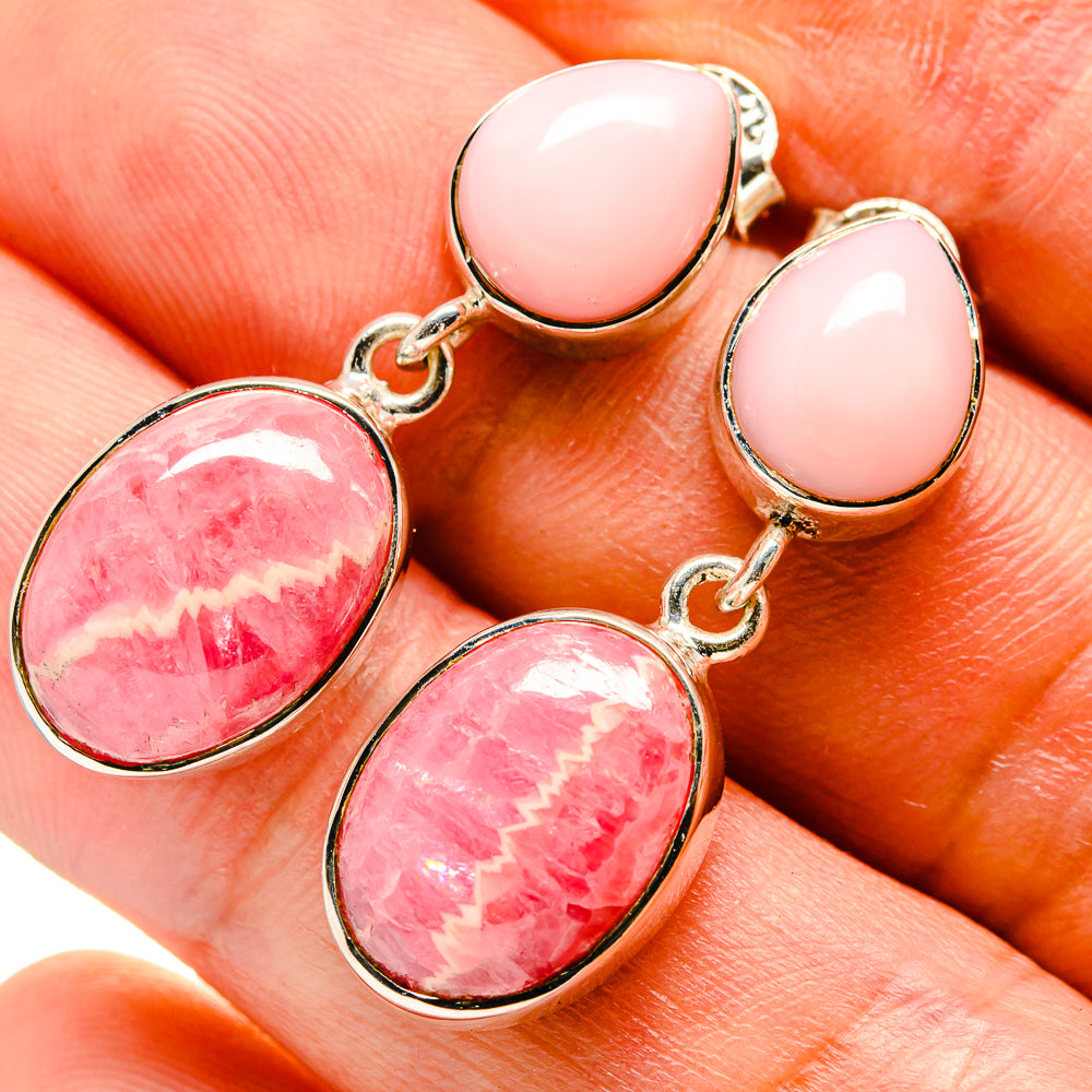 Rhodochrosite Earrings handcrafted by Anasilvercos - EARR414197