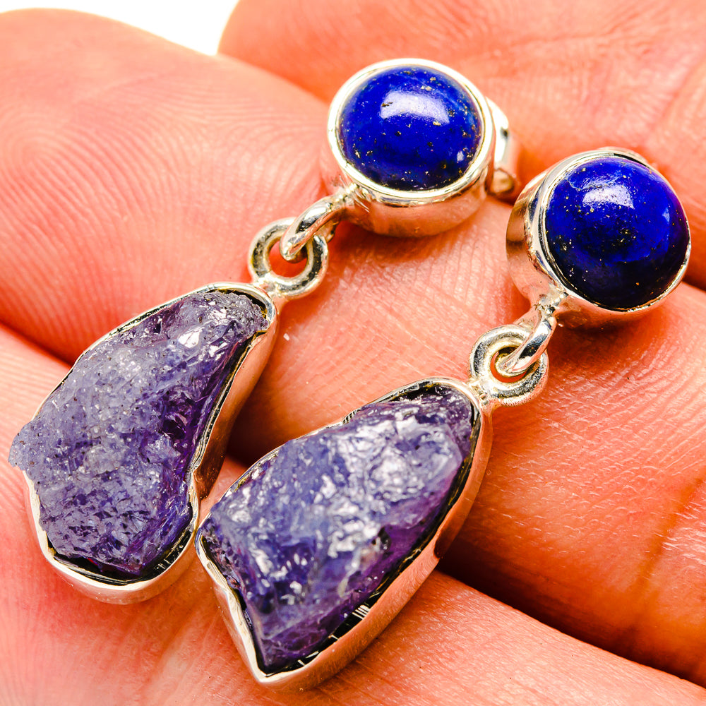 Tanzanite Earrings handcrafted by Anasilvercos - EARR414216
