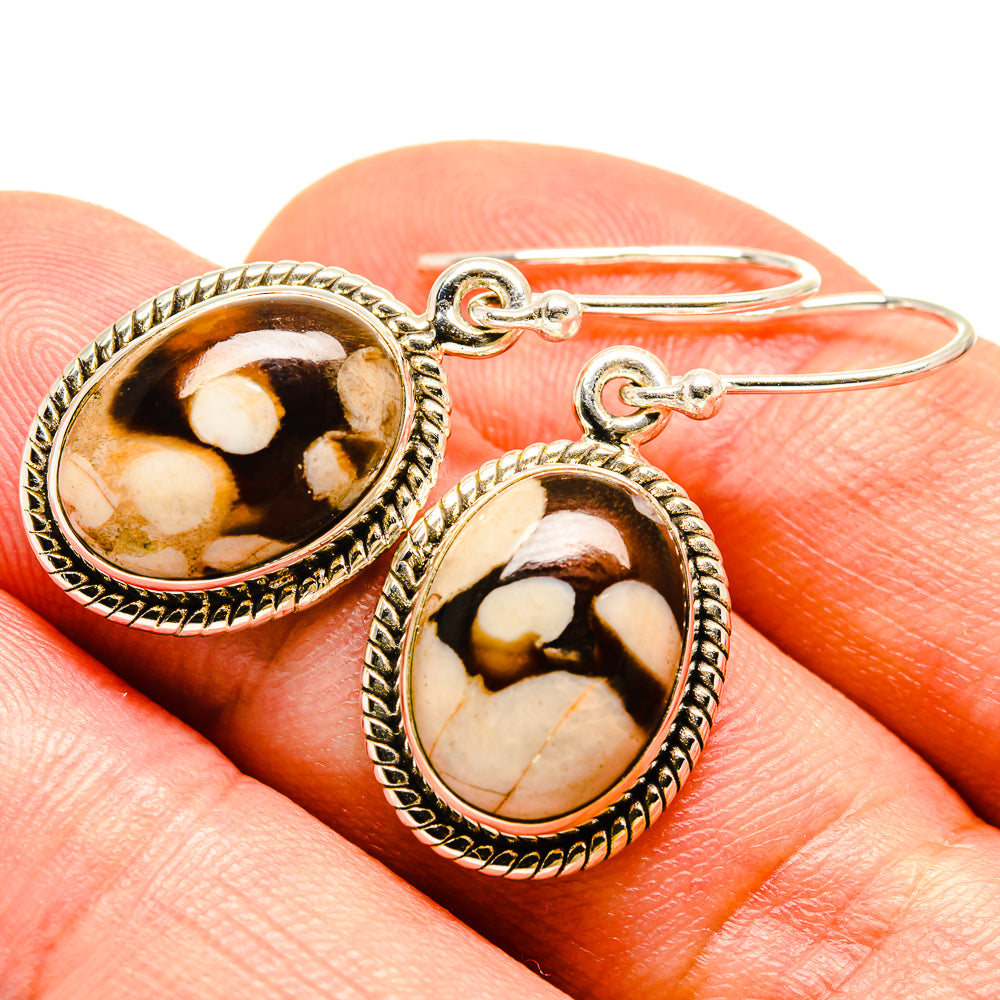Peanut Wood Jasper Earrings handcrafted by Anasilvercos - EARR414226