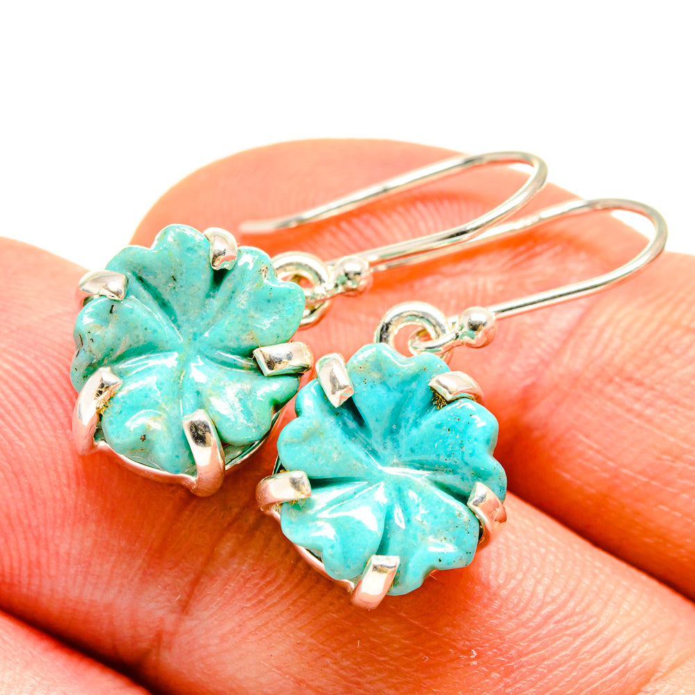 Arizona Turquoise Earrings handcrafted by Anasilvercos - EARR414229