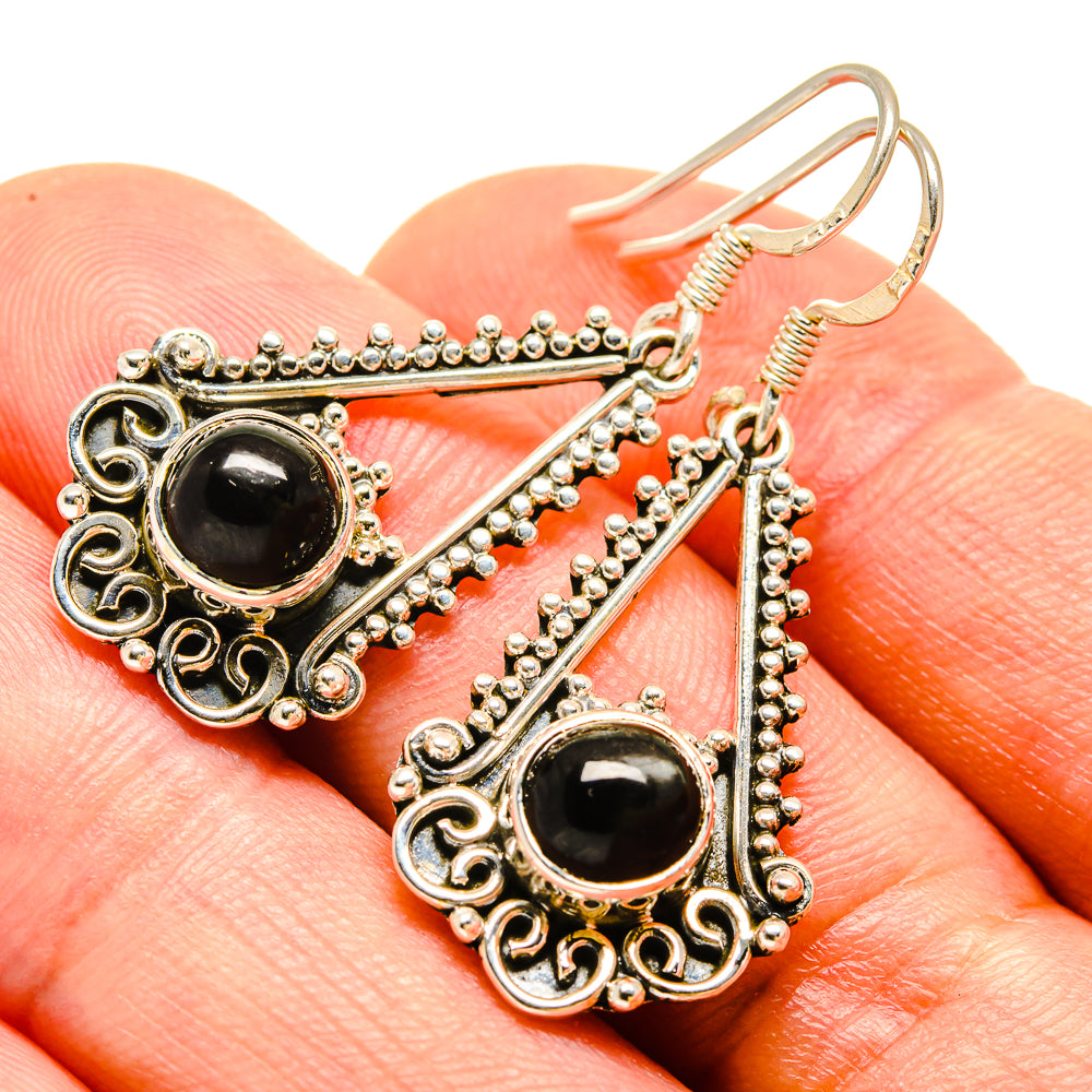 Black Onyx Earrings handcrafted by Anasilvercos - EARR414235