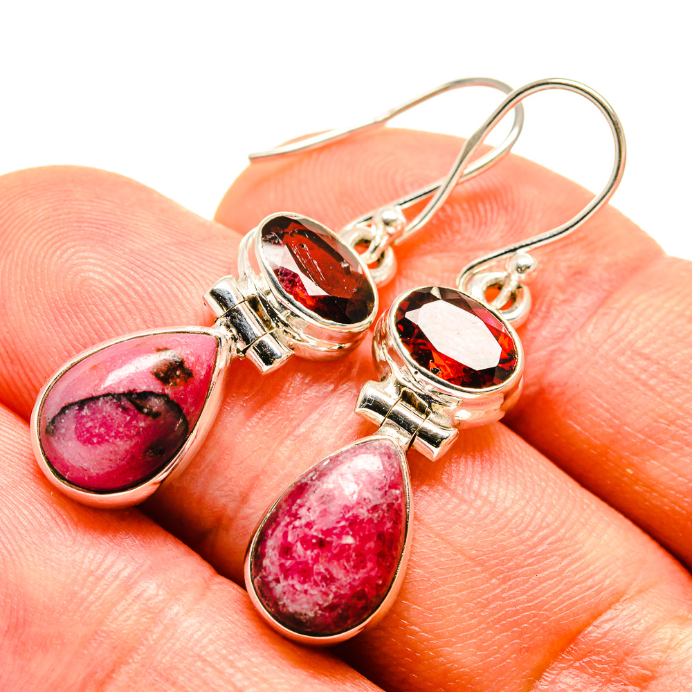 Rhodonite Earrings handcrafted by Anasilvercos - EARR414240