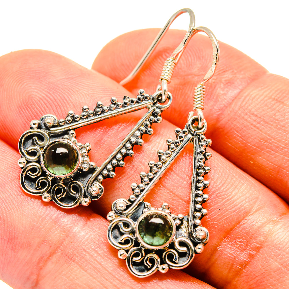 Green Tourmaline Earrings handcrafted by Anasilvercos - EARR414241