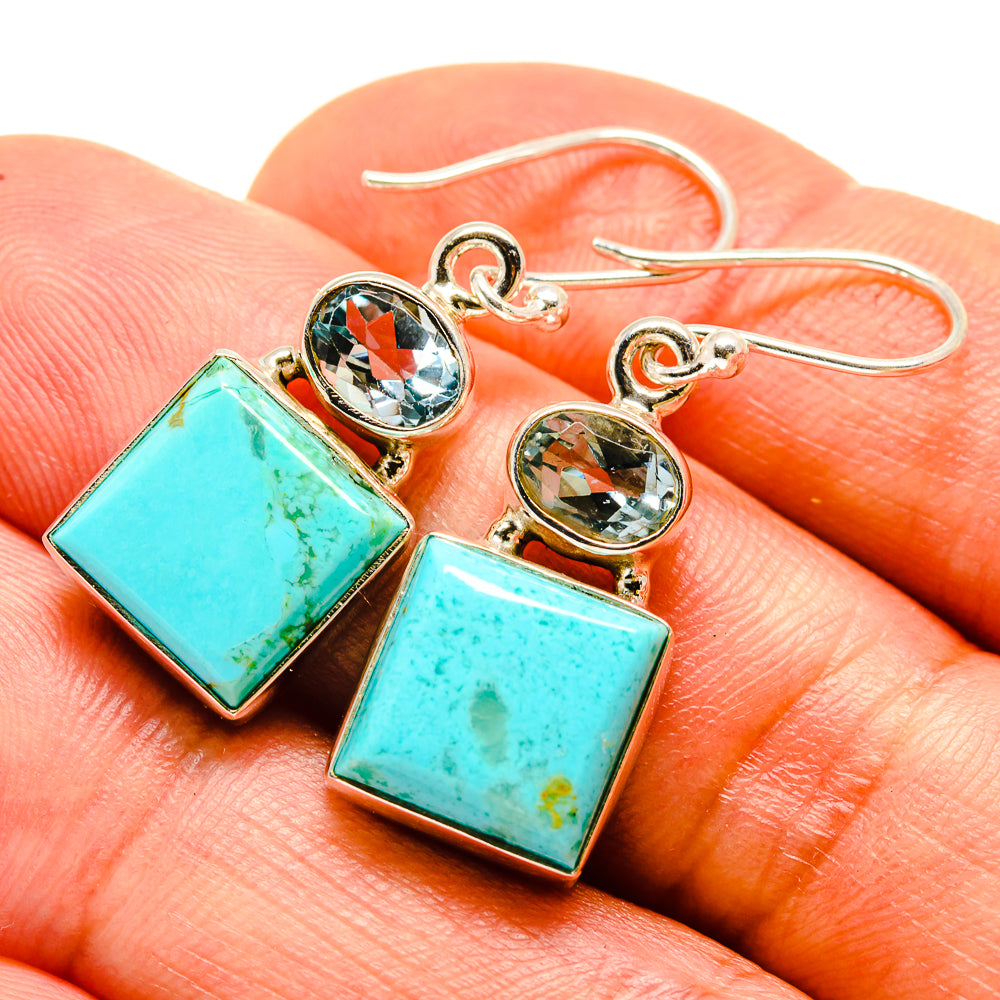 Arizona Turquoise Earrings handcrafted by Anasilvercos - EARR414242