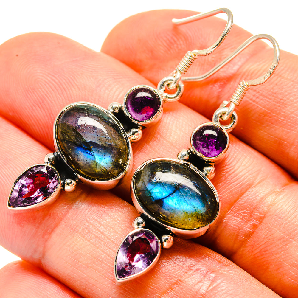 Labradorite Earrings handcrafted by Anasilvercos - EARR414250