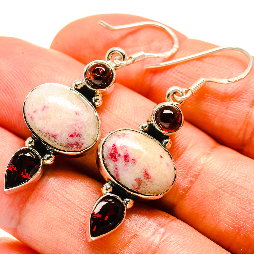 Thulite Earrings handcrafted by Anasilvercos - EARR414259
