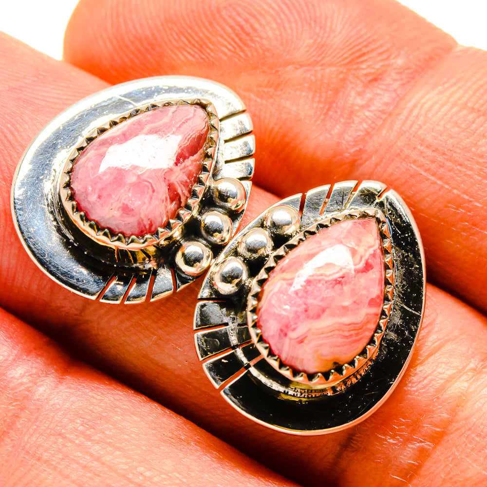 Rhodochrosite Earrings handcrafted by Anasilvercos - EARR414268