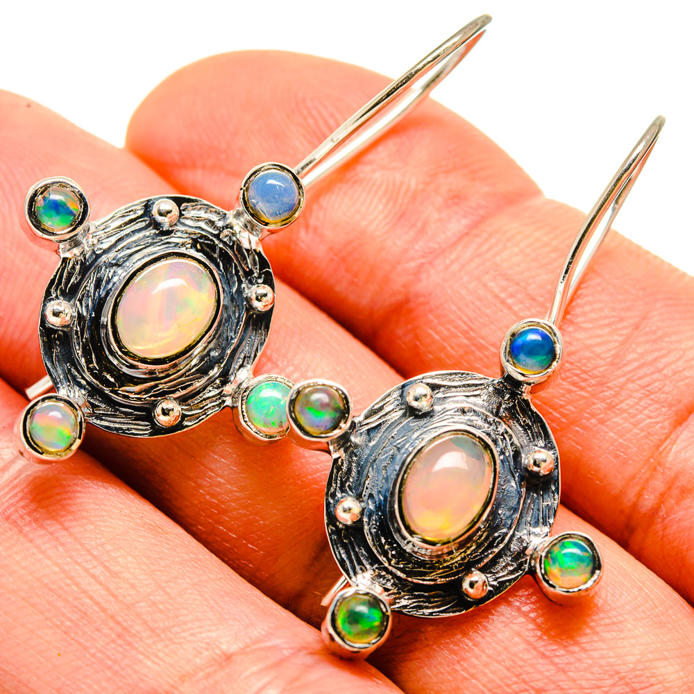 Ethiopian Opal Earrings handcrafted by Anasilvercos - EARR414272