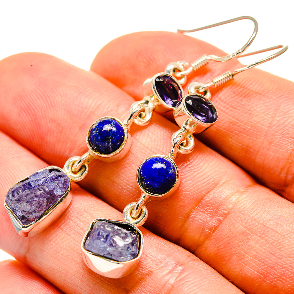 Tanzanite Earrings handcrafted by Anasilvercos - EARR414274