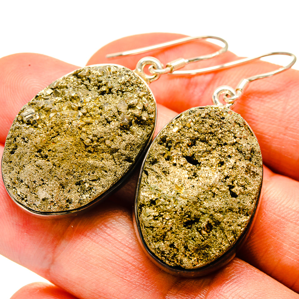 Pyrite Earrings handcrafted by Anasilvercos - EARR414277