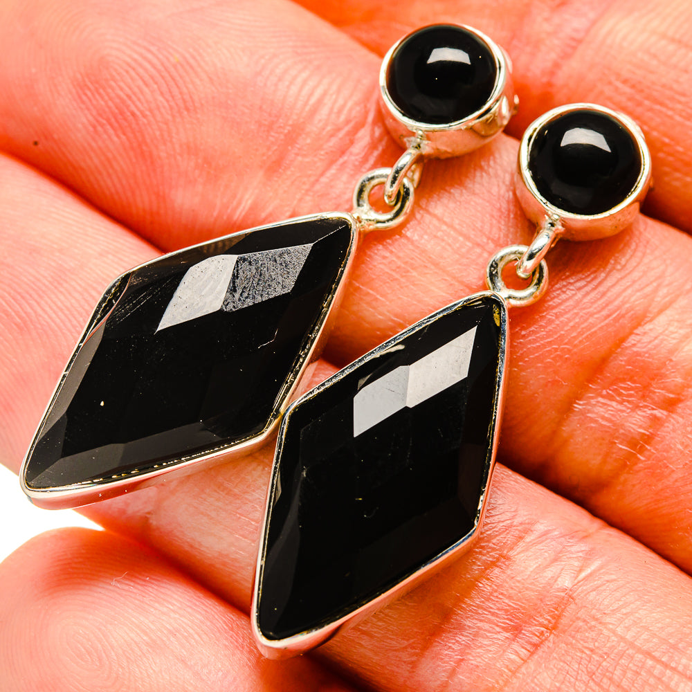 Black Onyx Earrings handcrafted by Anasilvercos - EARR414284