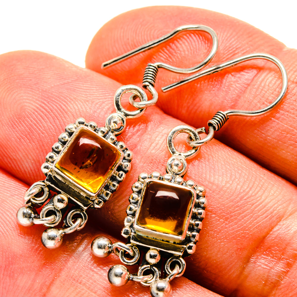 Citrine Earrings handcrafted by Anasilvercos - EARR414304