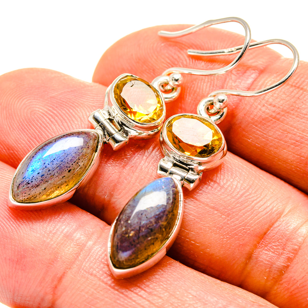 Labradorite Earrings handcrafted by Anasilvercos - EARR414309