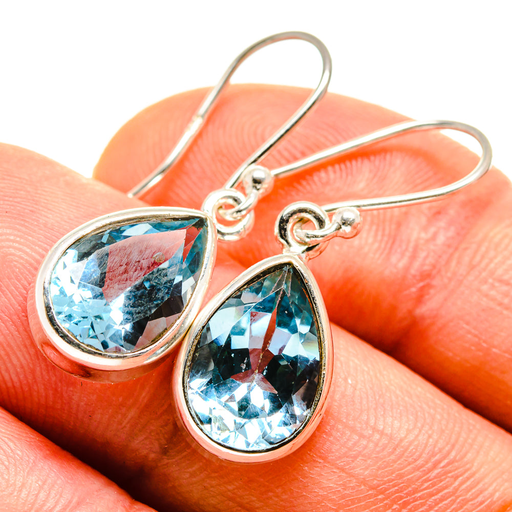 Blue Topaz Earrings handcrafted by Anasilvercos - EARR414319