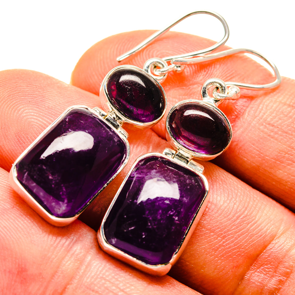 Amethyst Earrings handcrafted by Anasilvercos - EARR414320