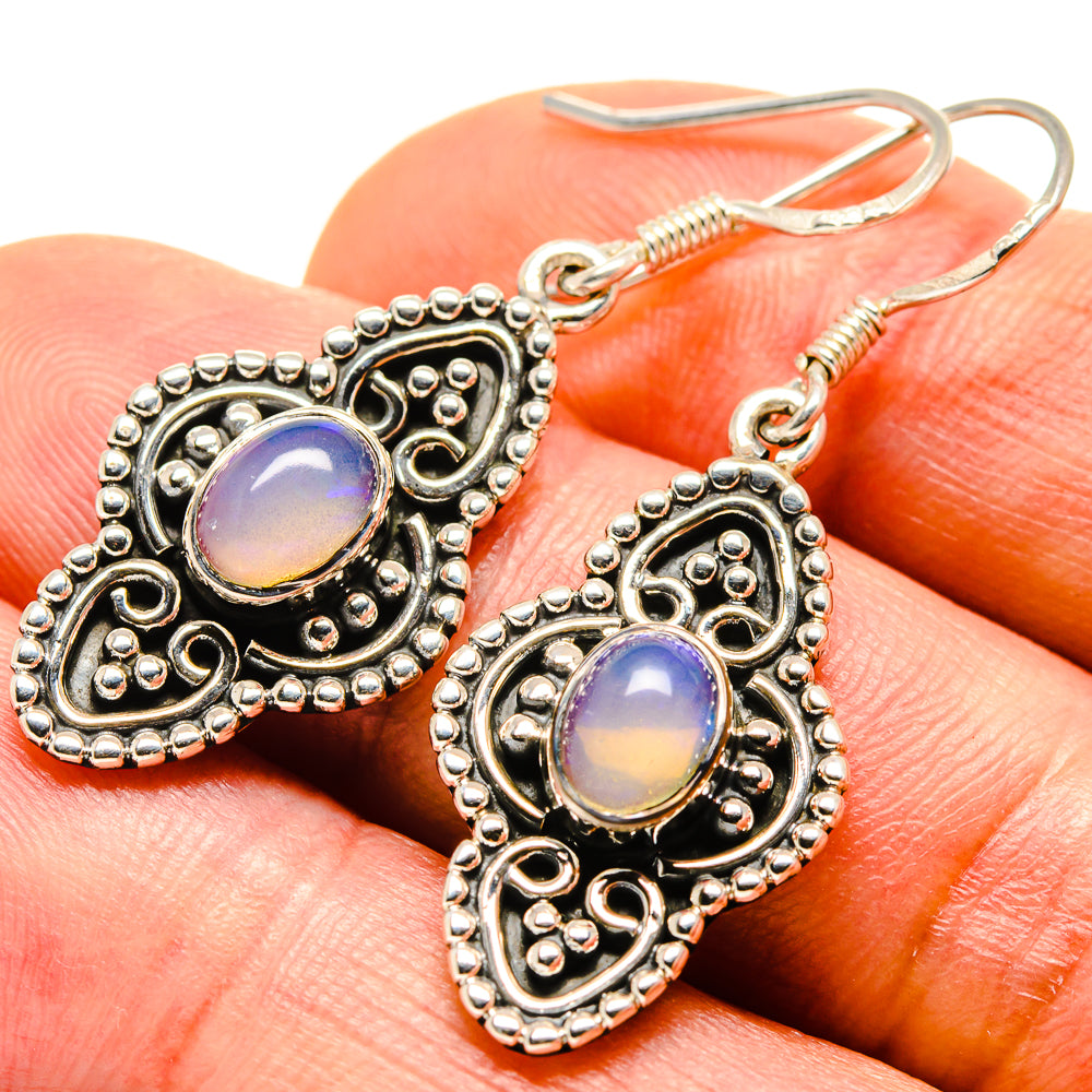 Ethiopian Opal Earrings handcrafted by Anasilvercos - EARR414333