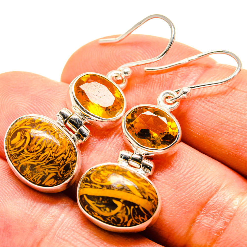 Coquina Jasper Earrings handcrafted by Anasilvercos - EARR414334