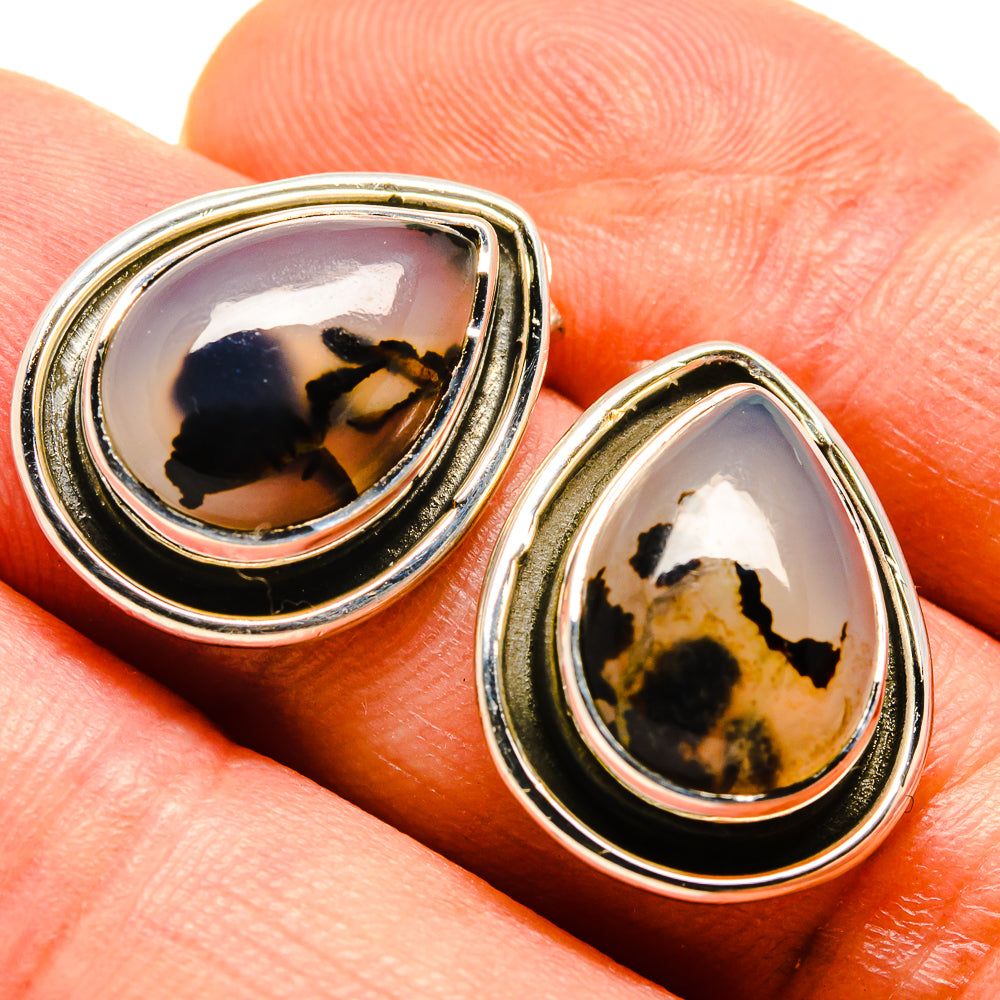 Montana Agate Earrings handcrafted by Anasilvercos - EARR414354