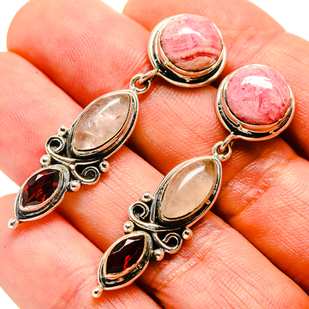 Rose Quartz Earrings handcrafted by Anasilvercos - EARR414366