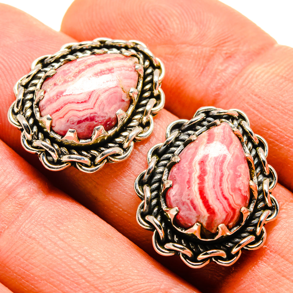 Rhodochrosite Earrings handcrafted by Anasilvercos - EARR414367