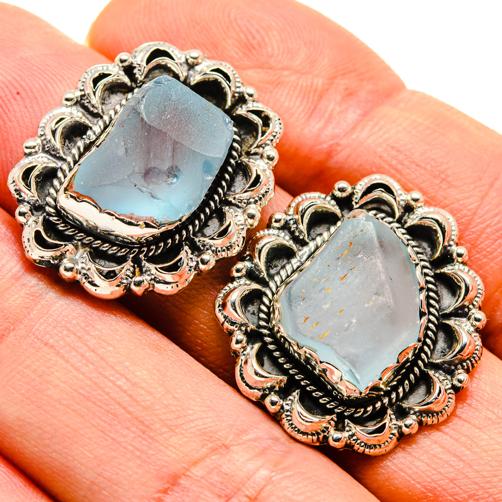 Aquamarine Earrings handcrafted by Anasilvercos - EARR414368