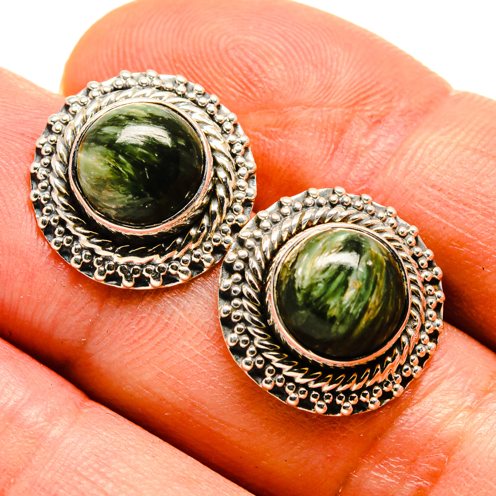 Seraphinite Earrings handcrafted by Anasilvercos - EARR414378