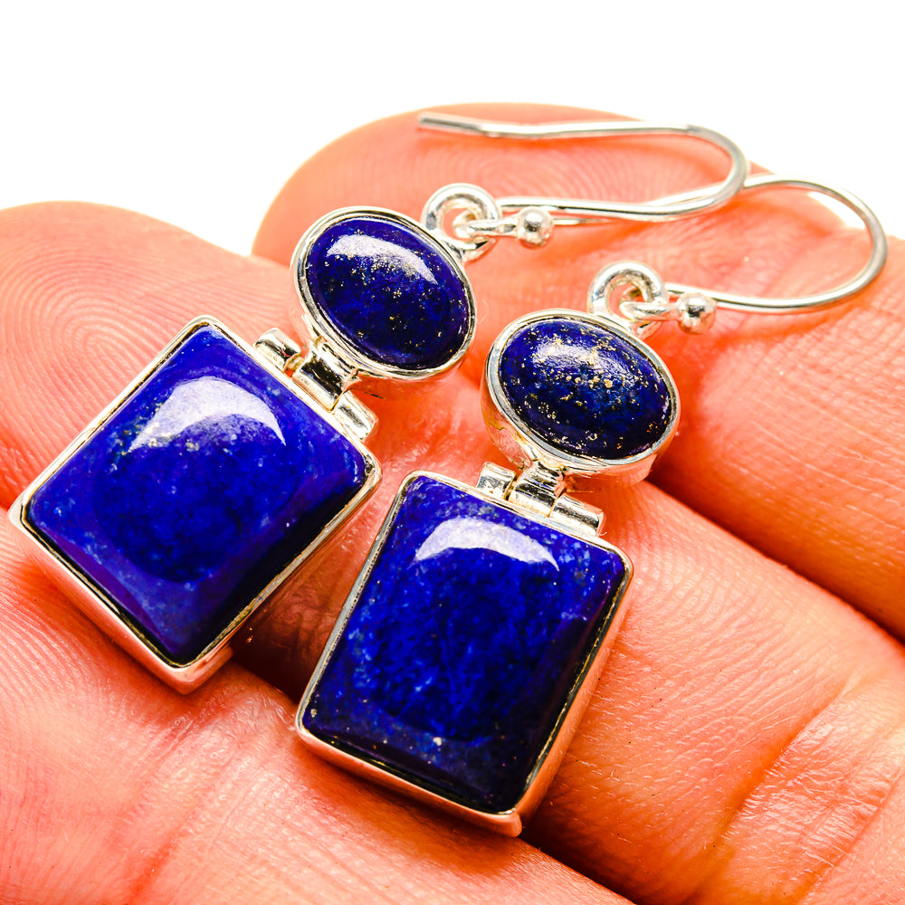 Lapis Lazuli Earrings handcrafted by Anasilvercos - EARR414392