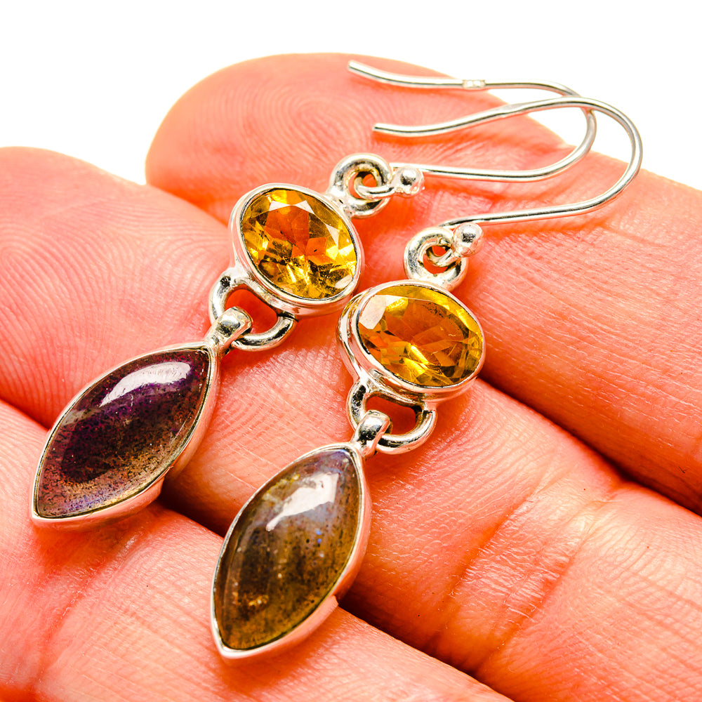Labradorite Earrings handcrafted by Anasilvercos - EARR414397