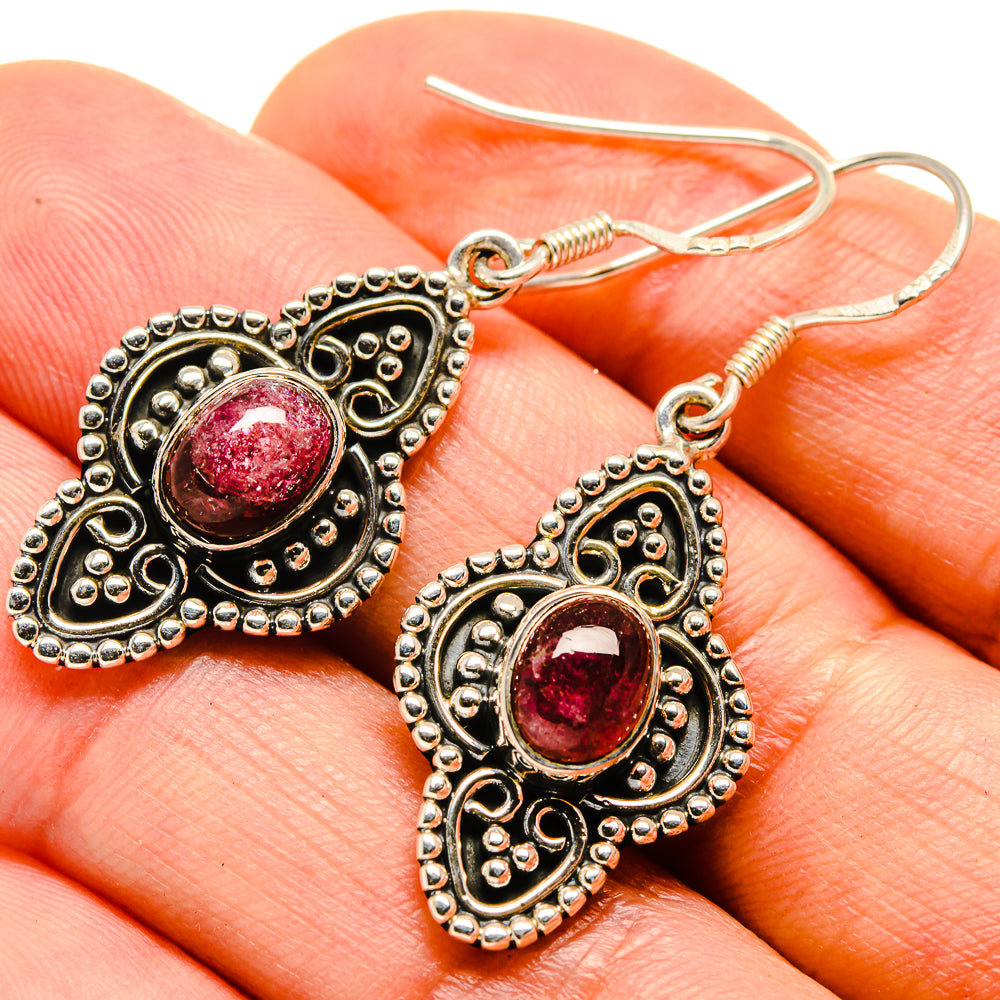 Pink Tourmaline Earrings handcrafted by Anasilvercos - EARR414413