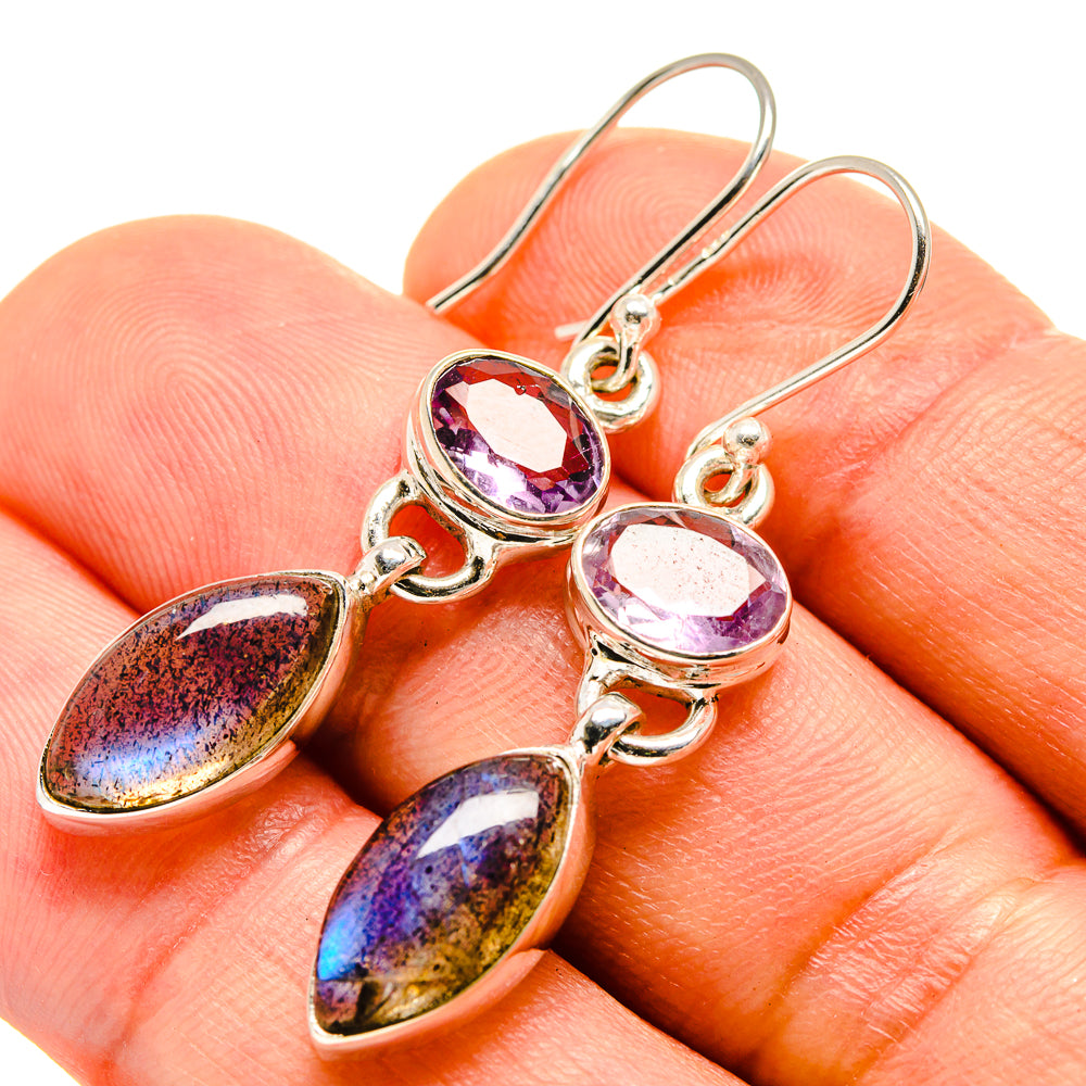 Labradorite Earrings handcrafted by Anasilvercos - EARR414431