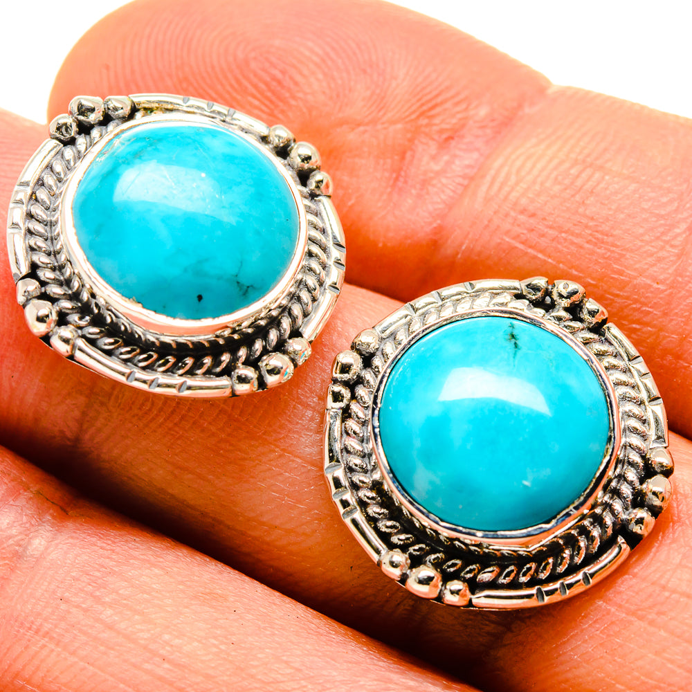 Arizona Turquoise Earrings handcrafted by Anasilvercos - EARR414443