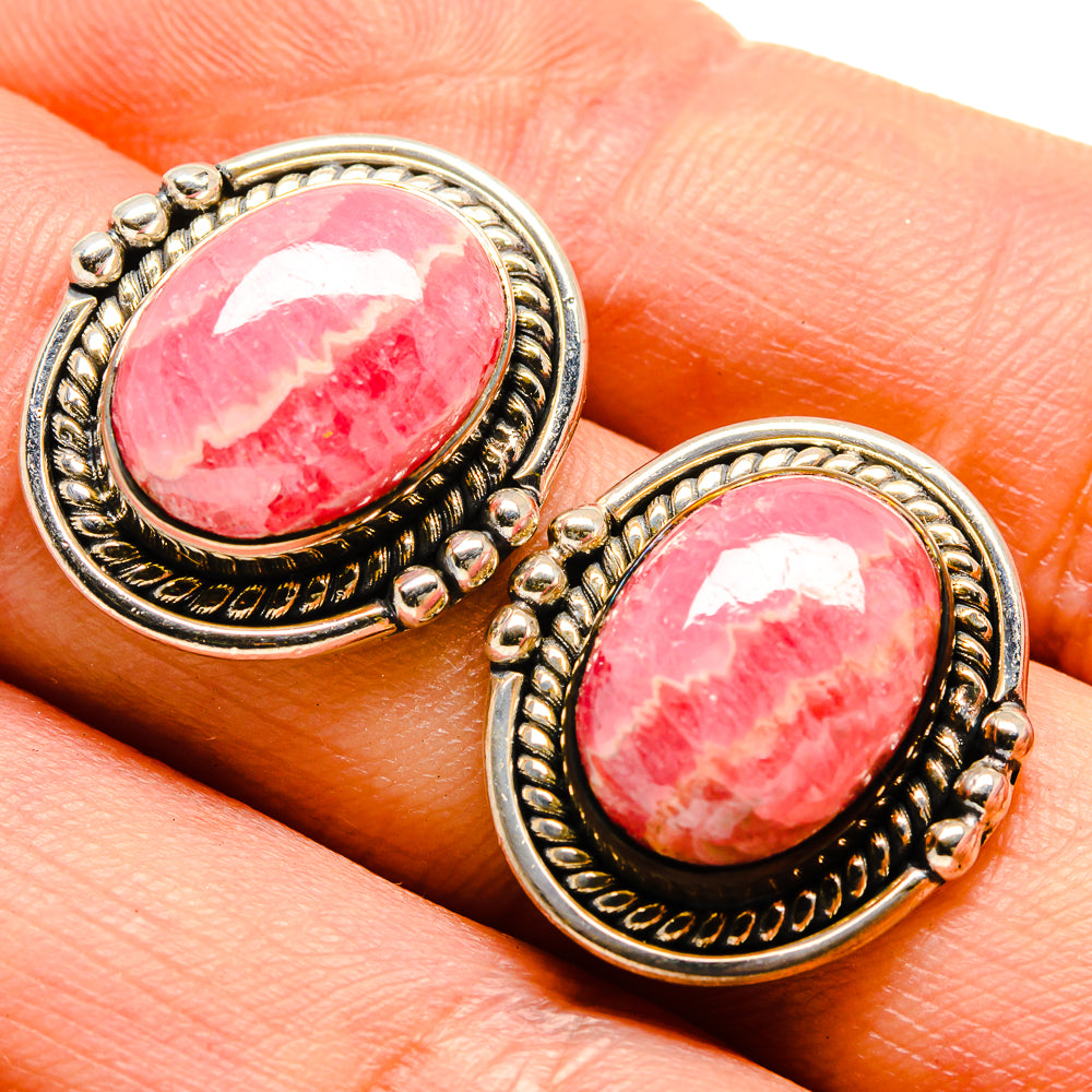 Rhodochrosite Earrings handcrafted by Anasilvercos - EARR414455