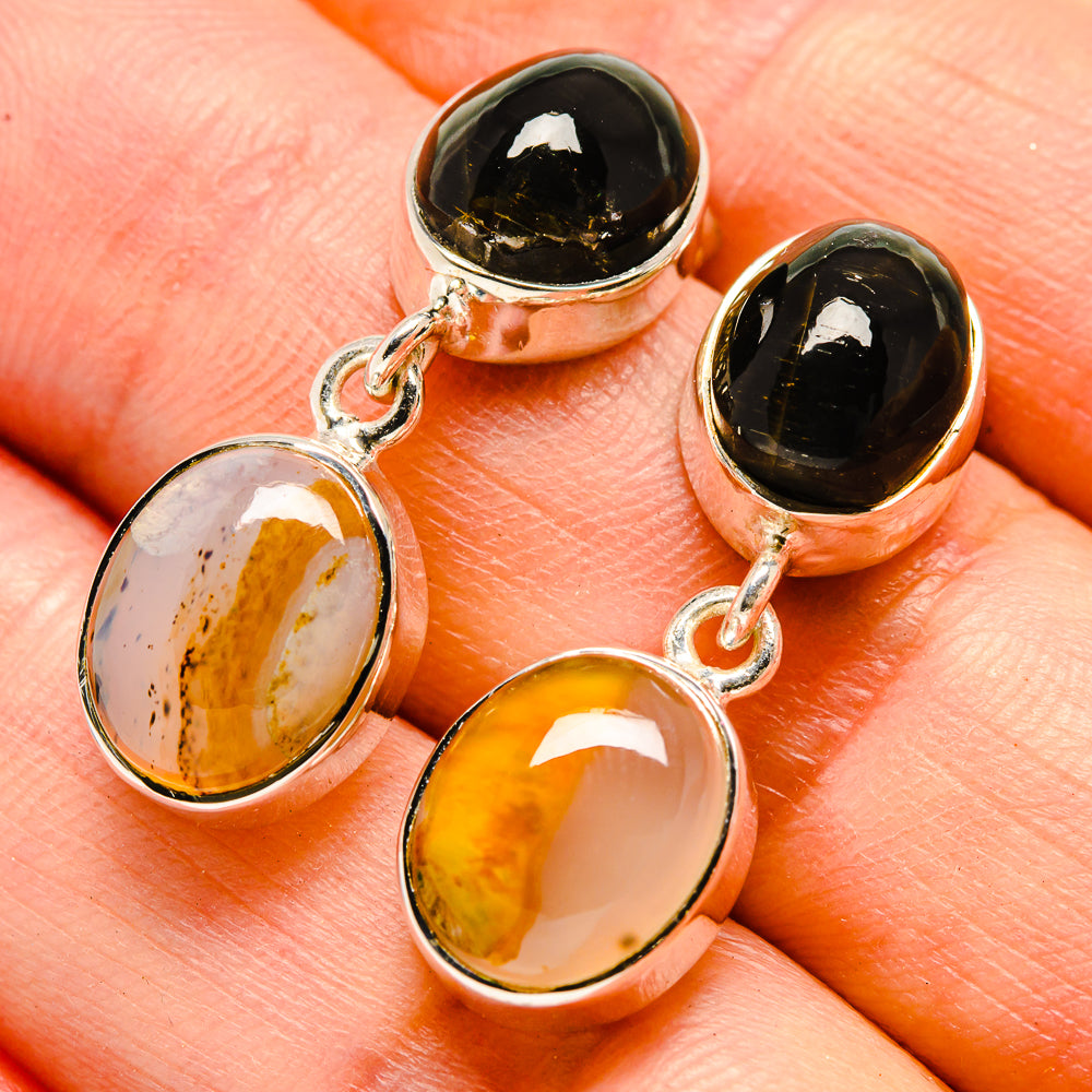 Montana Agate Earrings handcrafted by Anasilvercos - EARR414460