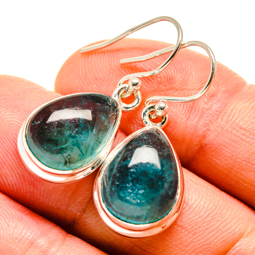 Blue Fluorite Earrings handcrafted by Anasilvercos - EARR414471